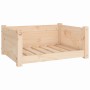 Cama para perros 65,5x50,5x28 cm de madera maciza de pino