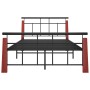 Bettgestell aus Metall und massivem Eichenholz 130x200 cm von vidaXL, Betten und Lattenroste - Ref: Foro24-324892, Preis: 111...