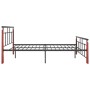Bettgestell aus Metall und massivem Eichenholz 130x200 cm von vidaXL, Betten und Lattenroste - Ref: Foro24-324892, Preis: 111...