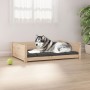 Cama para perros madera maciza de pino 105,5x75,5x28 cm