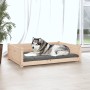 Cama para perros madera maciza de pino 105,5x75,5x28 cm