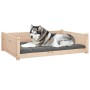 Cama para perros madera maciza de pino 105,5x75,5x28 cm