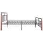 Estructura de cama metal y madera maciza de roble 140x200 cm de vidaXL, Camas y somieres - Ref: Foro24-324893, Precio: 99,56 ...