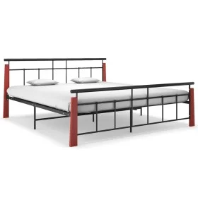 Bettrahmen aus massivem Eichenmetall, 180 x 200 cm von vidaXL, Betten und Lattenroste - Ref: Foro24-324895, Preis: 171,88 €, ...