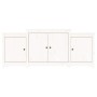 Aparador de madera maciza de pino blanco 164x37x68 cm