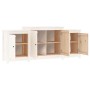 Aparador de madera maciza de pino blanco 164x37x68 cm