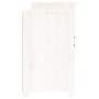 Aparador de madera maciza de pino blanco 164x37x68 cm