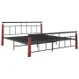 Estructura de cama madera maciza de roble metal 180x200 cm de vidaXL, Camas y somieres - Ref: Foro24-324895, Precio: 171,88 €...