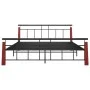 Estructura de cama madera maciza de roble metal 180x200 cm de vidaXL, Camas y somieres - Ref: Foro24-324895, Precio: 171,88 €...