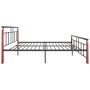 Solid oak metal bed frame 180x200 cm by vidaXL, Beds and slatted bases - Ref: Foro24-324895, Price: 174,59 €, Discount: %