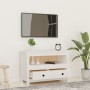 Mueble para TV de madera maciza de pino blanco 79x35x52 cm