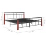 Solid oak metal bed frame 180x200 cm by vidaXL, Beds and slatted bases - Ref: Foro24-324895, Price: 174,59 €, Discount: %