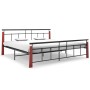 Estructura de cama metal y madera maciza de roble 200x200 cm de vidaXL, Camas y somieres - Ref: Foro24-324896, Precio: 149,22...