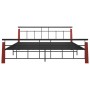 Estructura de cama metal y madera maciza de roble 200x200 cm de vidaXL, Camas y somieres - Ref: Foro24-324896, Precio: 149,22...