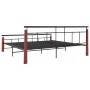 Estructura de cama metal y madera maciza de roble 200x200 cm de vidaXL, Camas y somieres - Ref: Foro24-324896, Precio: 147,45...