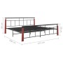 Estructura de cama metal y madera maciza de roble 200x200 cm de vidaXL, Camas y somieres - Ref: Foro24-324896, Precio: 149,22...