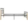 Bettgestell aus Metall und massivem Eichenholz 90x200 cm von vidaXL, Betten und Lattenroste - Ref: Foro24-324897, Preis: 86,4...