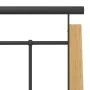 Bettgestell aus Metall und massivem Eichenholz 90x200 cm von vidaXL, Betten und Lattenroste - Ref: Foro24-324897, Preis: 86,4...