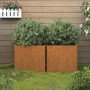 Jardineras 2 unidades acero corten 49x47x46 cm en Maceteros y jardineras | Comprar online en Foro24