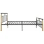 Estructura de cama metal y madera maciza de roble 140x200 cm de vidaXL, Camas y somieres - Ref: Foro24-324900, Precio: 98,62 ...