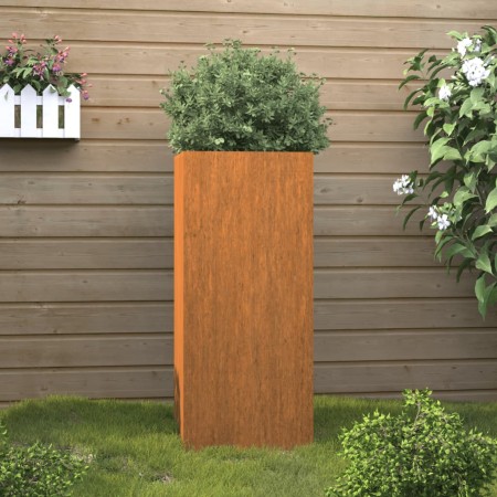 Jardinera de acero corten 32x29x75 cm