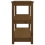 Mesa consola de madera maciza de pino marrón miel 80x40x74 cm