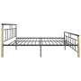 Bettgestell aus Metall und massivem Eichenholz 180x200 cm von vidaXL, Betten und Lattenroste - Ref: Foro24-324902, Preis: 141...