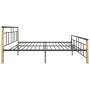 Estructura de cama metal y madera maciza de roble 180x200 cm de vidaXL, Camas y somieres - Ref: Foro24-324902, Precio: 142,86...