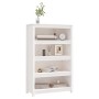 Estantería madera maciza de pino blanca 80x35x126 cm en Librerías y estanterías | Comprar online en Foro24