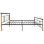 Estructura de cama metal y madera maciza de roble 200x200 cm de vidaXL, Camas y somieres - Ref: Foro24-324903, Precio: 150,38 €
