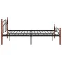 Bettgestell aus Metall und massivem Eichenholz 120x200 cm von vidaXL, Betten und Lattenroste - Ref: Foro24-324906, Preis: 128...