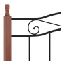 Estructura de cama metal y madera maciza de roble 120x200 cm de vidaXL, Camas y somieres - Ref: Foro24-324906, Precio: 129,71...