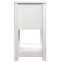 Mesita de noche madera maciza de pino blanco 40x35x61,5 cm