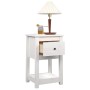 Mesitas de noche 2 uds madera maciza pino blanco 40x35x61,5 cm