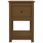 Mesitas de noche 2 uds madera de pino marrón miel 40x35x61,5 cm