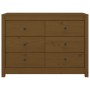 Armario auxiliar madera maciza de pino marrón miel 100x40x72 cm
