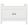 Banco de recibidor madera maciza de pino blanco 80x40x60 cm