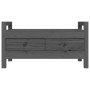 Banco de recibidor madera maciza de pino gris 80x40x43 cm