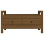 Banco de recibidor madera maciza pino marrón miel 80x40x43 cm