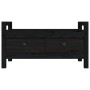 Banco de recibidor madera maciza de pino negro 80x40x43 cm