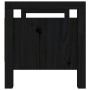 Banco de recibidor madera maciza de pino negro 80x40x43 cm