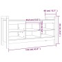 Banco de recibidor madera maciza de pino gris 110x40x60 cm