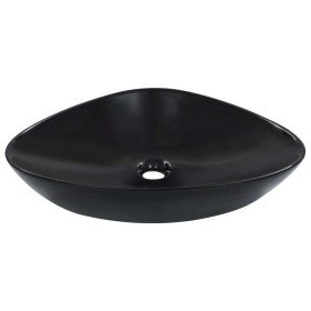 Lavabo 58,5x39x14 cm cerámica negro