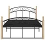 Metal bed frame and solid oak wood 120x200 cm by vidaXL, Beds and slatted bases - Ref: Foro24-324927, Price: 93,79 €, Discoun...