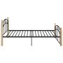 Metal bed frame and solid oak wood 120x200 cm by vidaXL, Beds and slatted bases - Ref: Foro24-324927, Price: 94,23 €, Discoun...