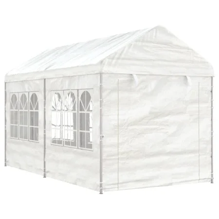 Gazebo with white polyethylene roof 4.46x2.28x2.69 m by vidaXL, Tents and gazebos - Ref: Foro24-3155478, Price: 230,87 €, Dis...