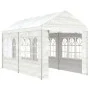 Gazebo with white polyethylene roof 4.46x2.28x2.69 m by vidaXL, Tents and gazebos - Ref: Foro24-3155478, Price: 230,87 €, Dis...