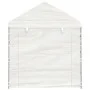 Gazebo with white polyethylene roof 4.46x2.28x2.69 m by vidaXL, Tents and gazebos - Ref: Foro24-3155478, Price: 230,87 €, Dis...
