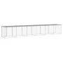 Gallinero con techo acero galvanizado gris claro 603x98x90 cm de vidaXL, Jaulas y habitáculos para animales pequeños - Ref: F...