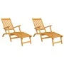 Sillas de jardín con reposapiés 2 uds madera maciza de acacia by vidaXL, Loungers - Ref: Foro24-3120438, Price: 225,14 €, Dis...